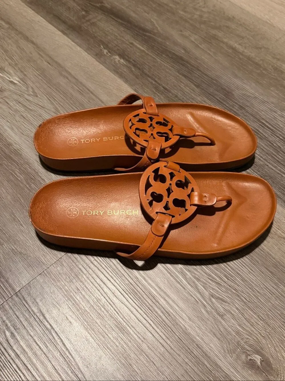 Tory Burch MILLER CLOUD SANDAL in Bourbon Miele Size US 9 $225
